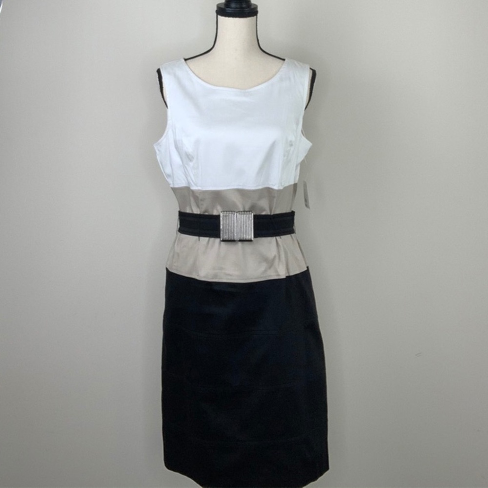 Liz Claiborne Khaki Sleeveless Dress Sz 12